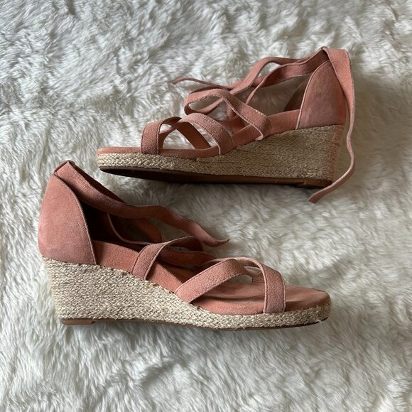 Bared Footwear Shoes - Blush leather supportive wedge sandals
